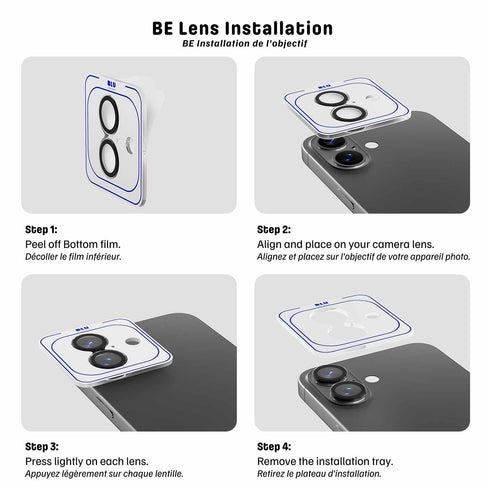 Blu Element Invisible 1 by 1 Lens Protector iPhone 16 Series BELPIP1616PL